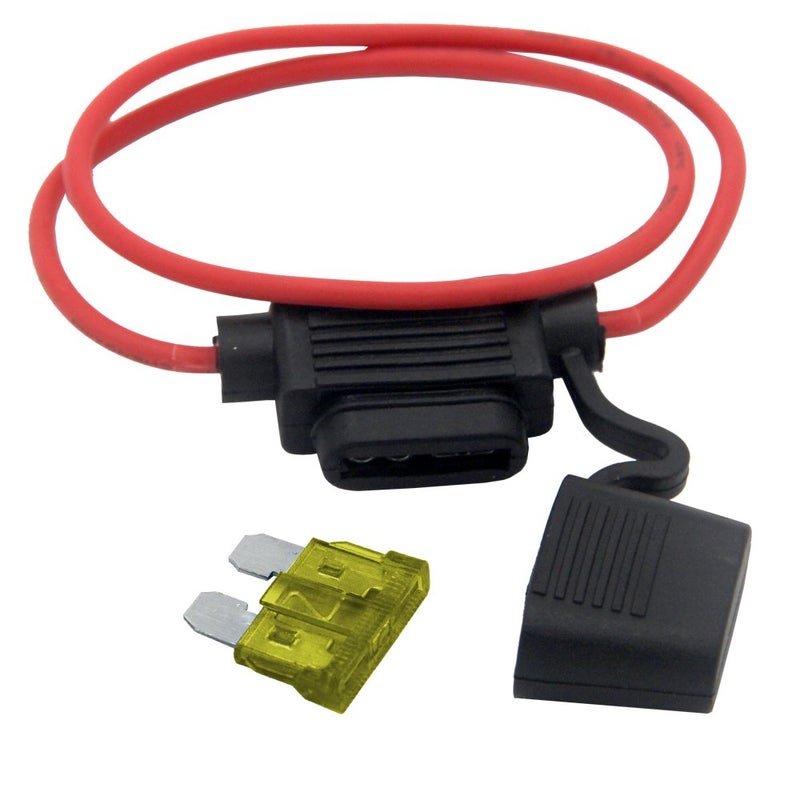 ZOOKOTO Inline Fuse Holder 20A, 16 AWG Gauge Copper Wire Car Auto Blade Fuse 20AMP Waterproof - Image 1